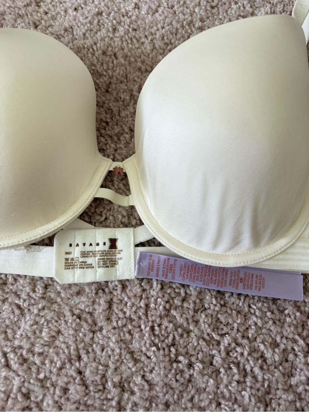 Savage X Fenty Ivory T-Shirt Bra - Picture 3 of 3